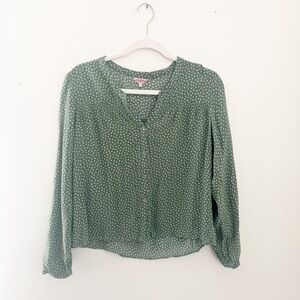 Cath Kidston Green Polka Dot Blouse